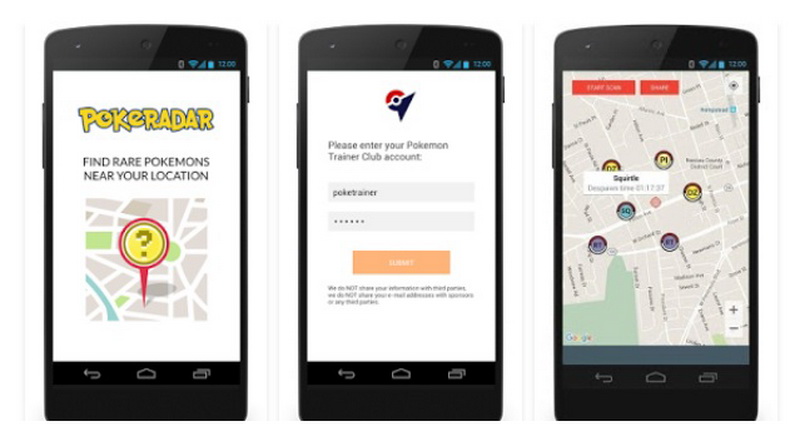 Map или как найти покемонов в игре Pokemon GO с помощью Android