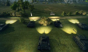 Мод включенные фары танков World of Tanks