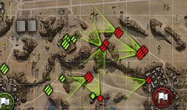Направление стволов противников на мини-карте World of Tanks